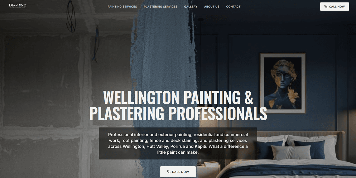 Diamond Paint and Plaster website built by Nexaii