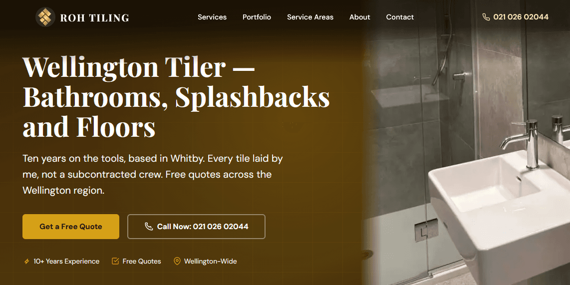 ROH Tiling website built by Nexaii